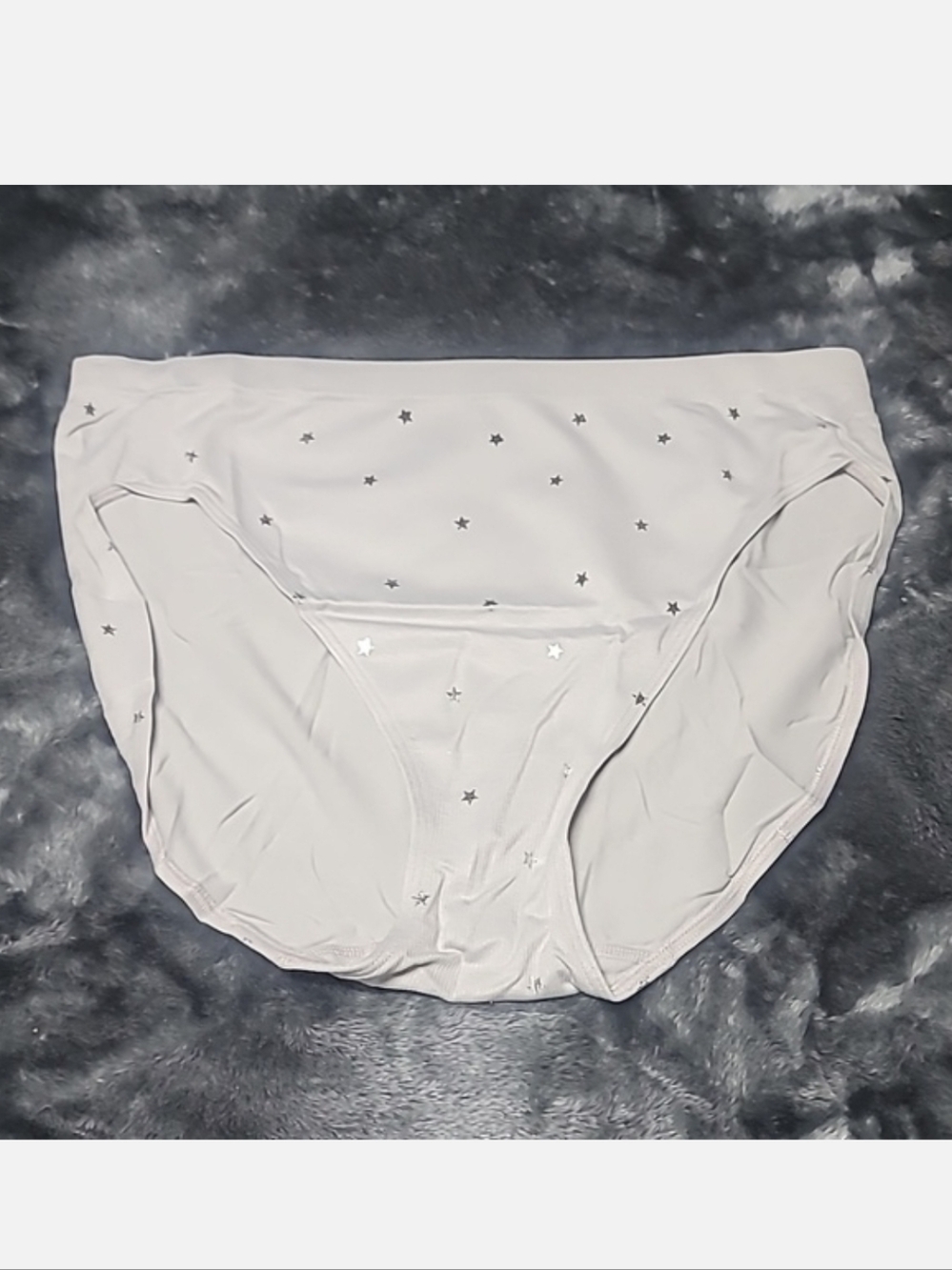 VICTORIA'S SECRET Seamless Silver Stars High-Leg Brief Panty MEDIUM
